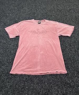 Top Heavy Pink Graphic Print Crew Neck Short Sleeve Men's T-Shirt Size L